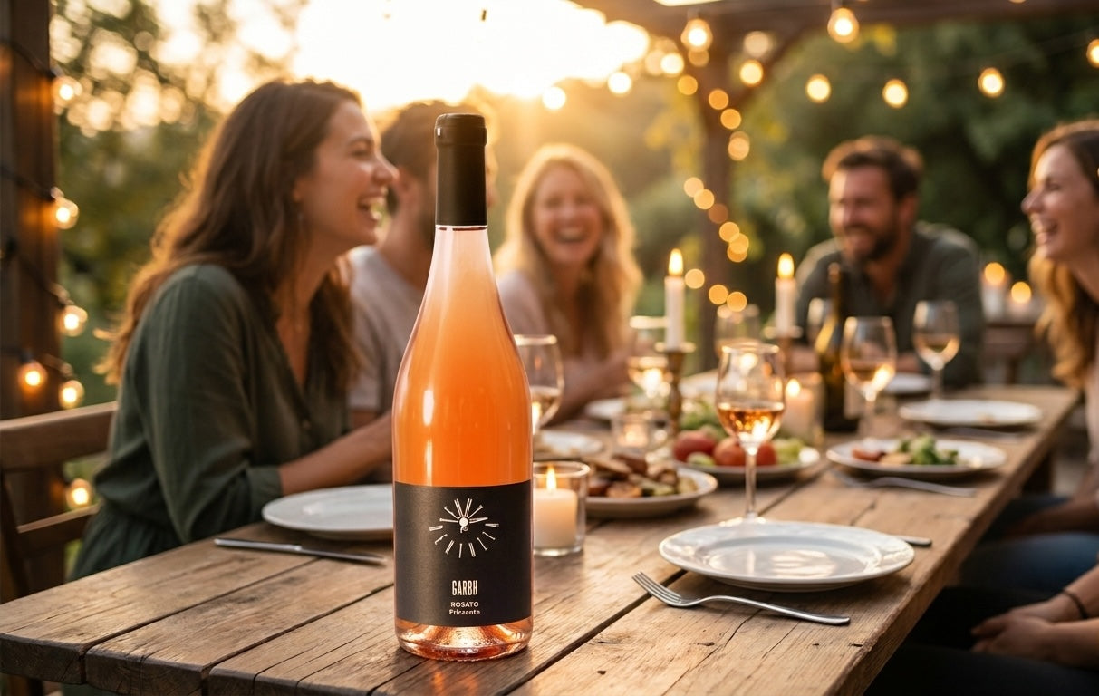 vino rosato frizzante Garbo calice estivo Colli Piacentini