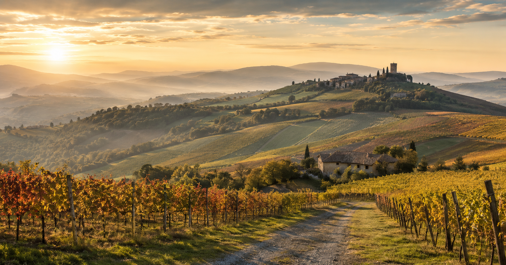 Colli Piacentini vigneti borgo medievale Castell'Arquato