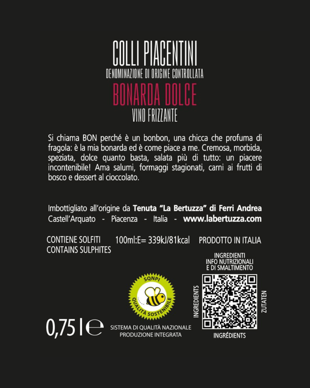 BON - Bonarda Dolce Frizzante