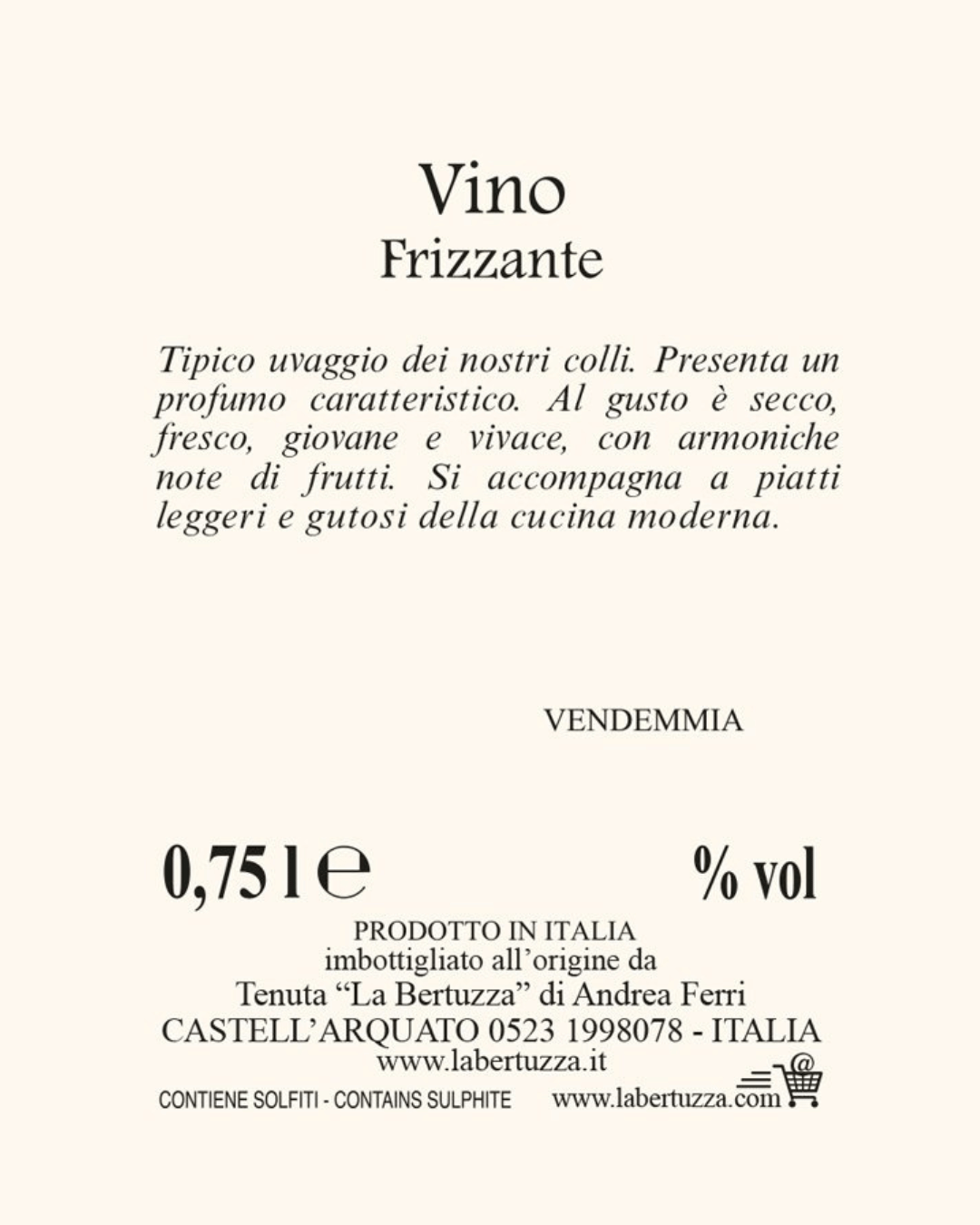 CARBONARO - Vino Rosso Frizzante