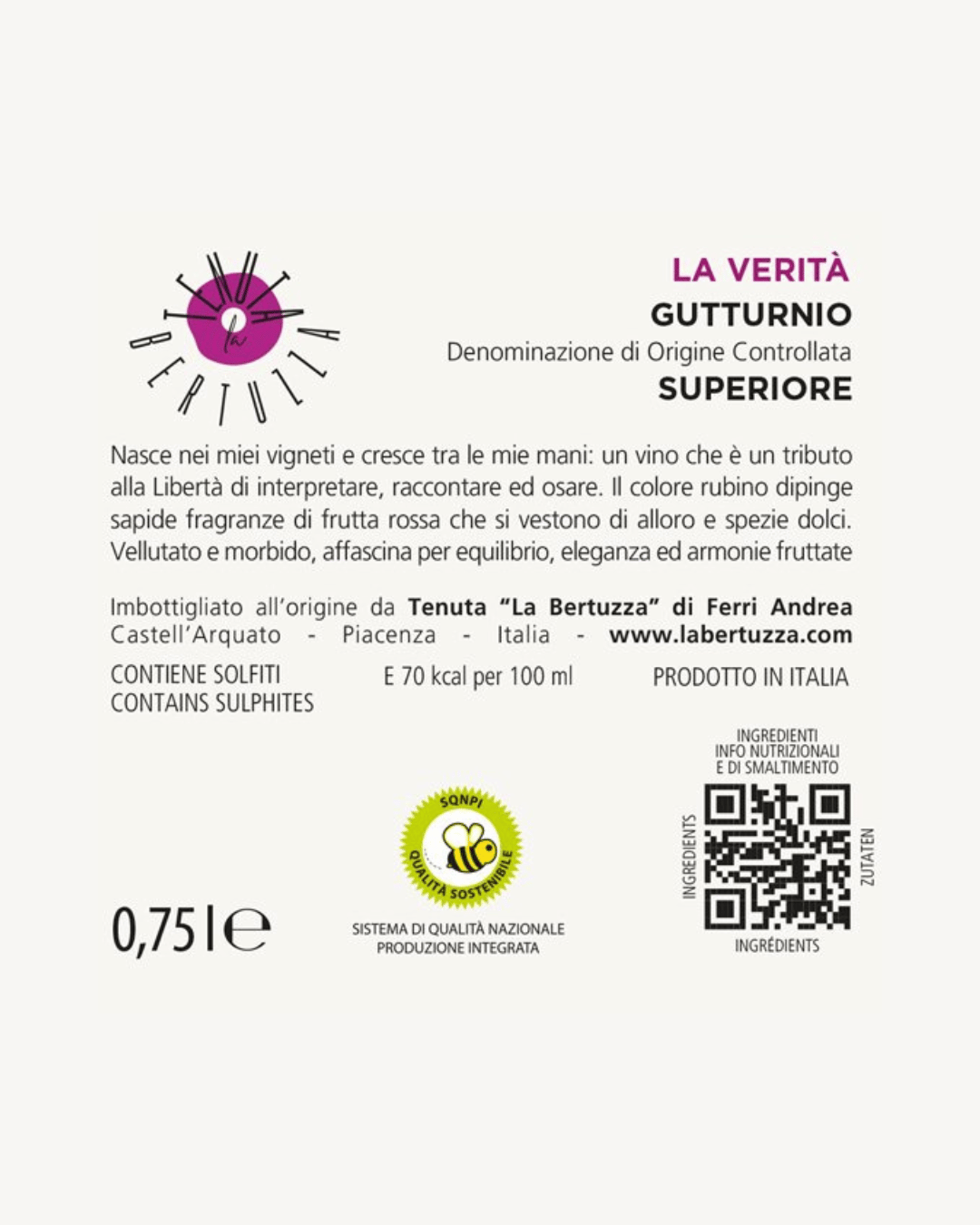 LA VERITÀ - Gutturnio Superiore